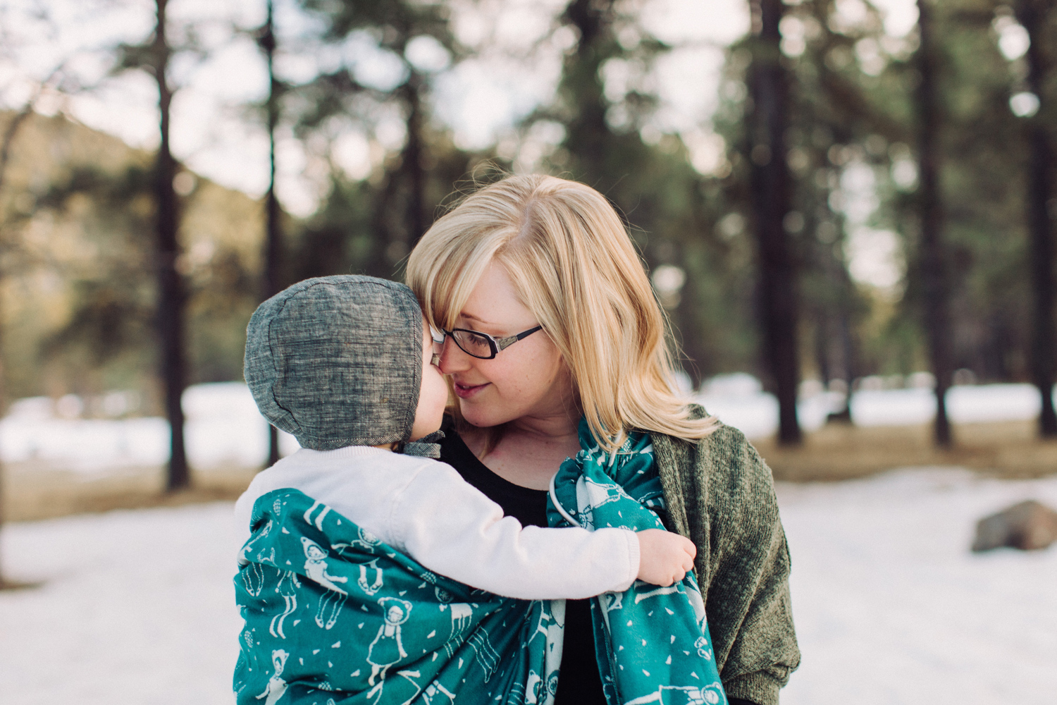 Sweet Little Toddler Snow Family Photography